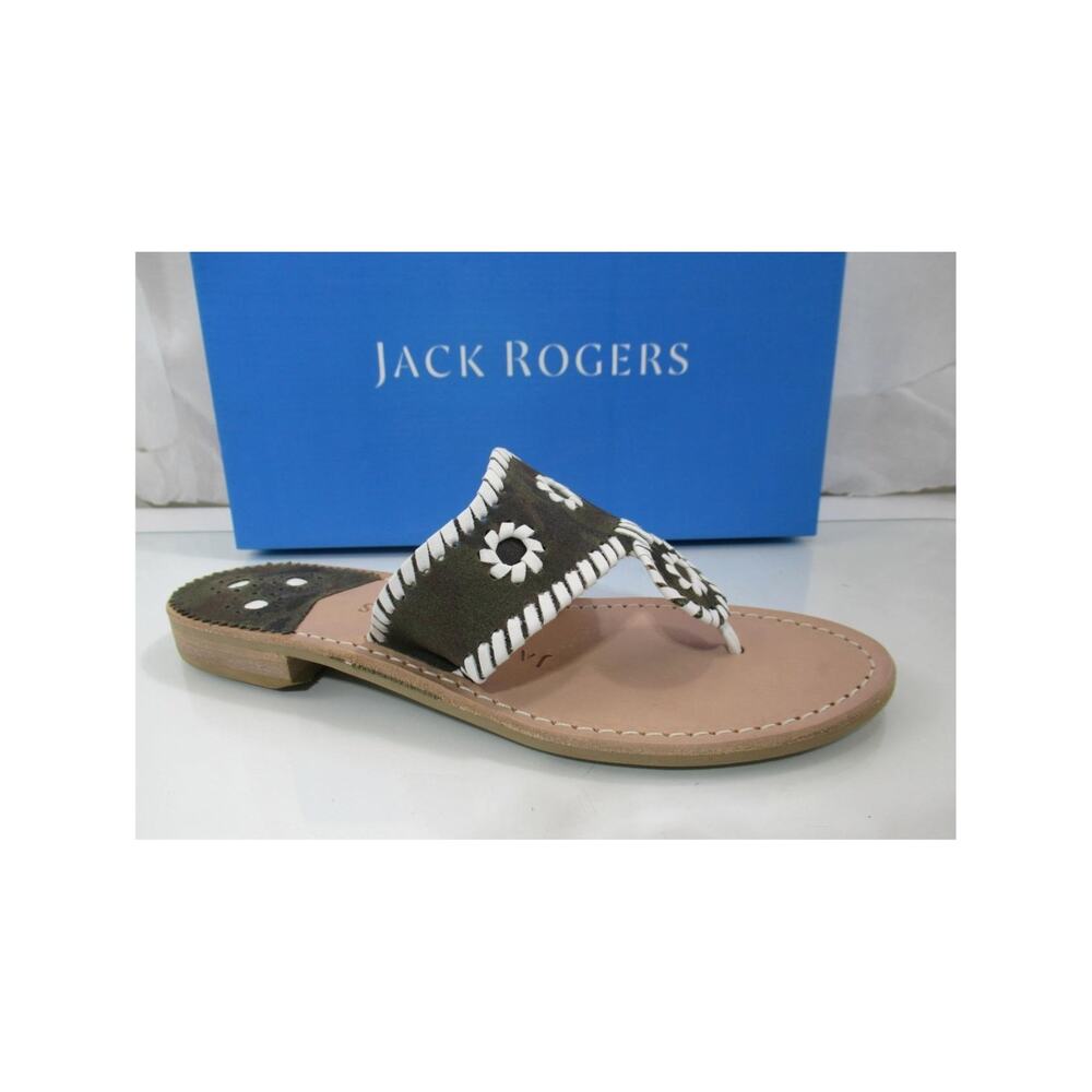 Jack Rogers Jacks Camo Flat Thong Sandals Jack Signature Camo / white Size 7